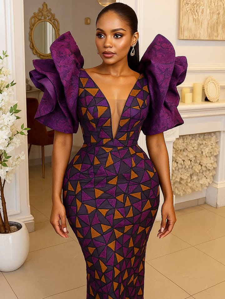 Elegant train and textured fabric close-up